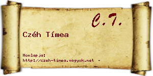 Czéh Tímea névjegykártya