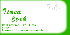 timea czeh business card